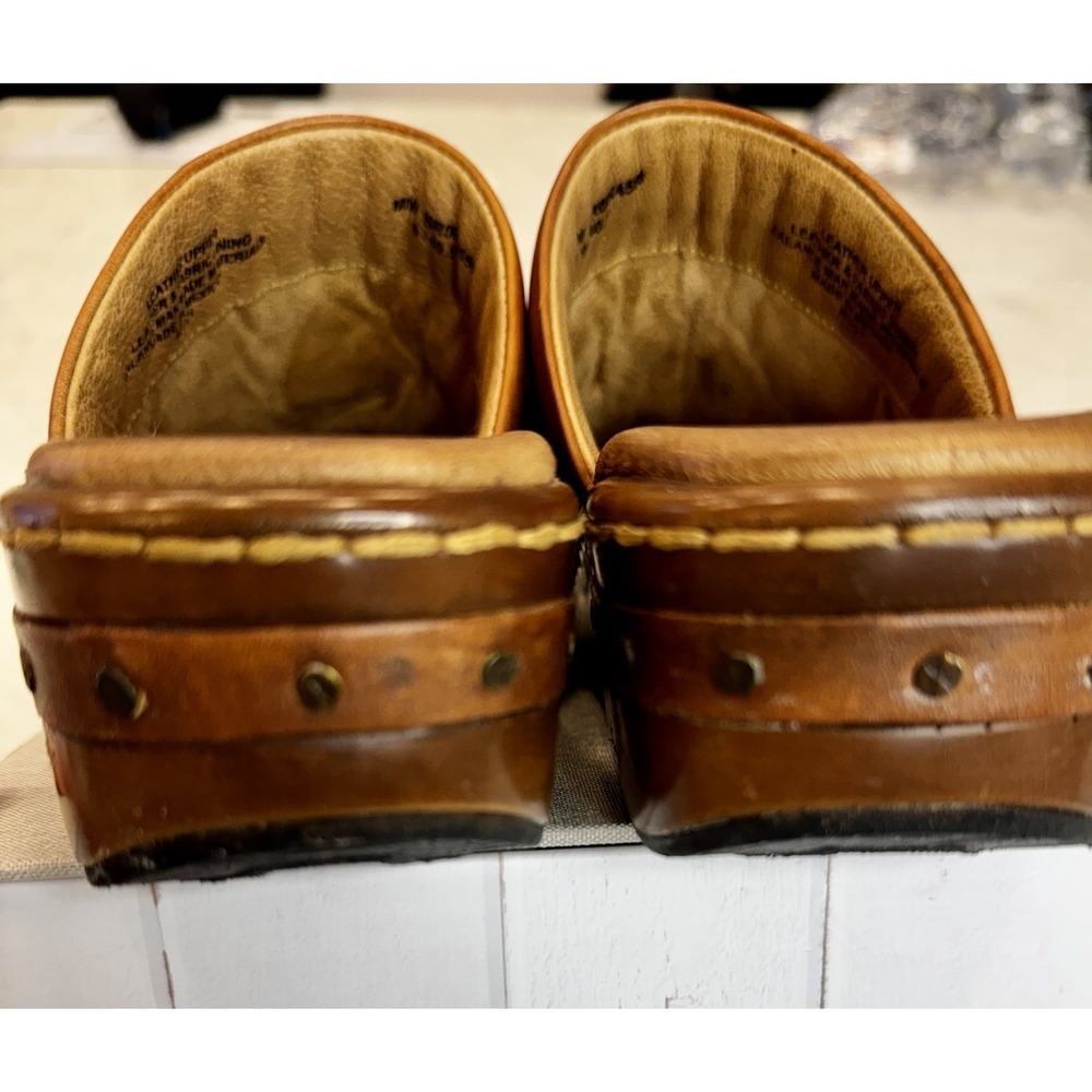 Born Womens Yucatan Multi Color Woven Slip On Clogs Mules Leather Upper Size 9 - Picture 6 of 16